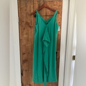 Nine West new midi ruffle dress green size 4